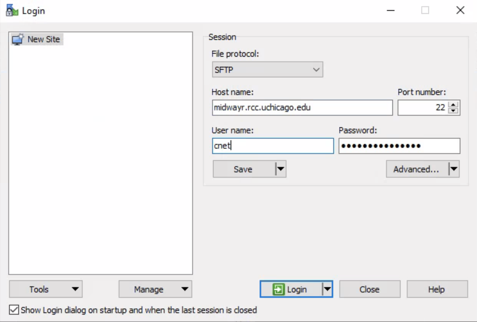Screenshot showing WinSCP